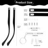 1 Pair Glasses Arm Replacement Kit, Universal Eyeglasses Repair Kit,Black Glasses Legs Replacement Eyeglass Arm Replacement Accessories with Screwdrivers, Screws, Washers, Nose Pads (7mm) view 2