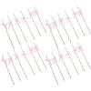 JHKNNK Disposable Bowknot Paper Straws Pink Bow-tie Drinking Straws Birthday Cake Decorative Party Supplies for Pool Beach Wedding Shower Holiday view 1