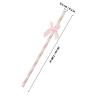 JHKNNK Disposable Bowknot Paper Straws Pink Bow-tie Drinking Straws Birthday Cake Decorative Party Supplies for Pool Beach Wedding Shower Holiday view 2
