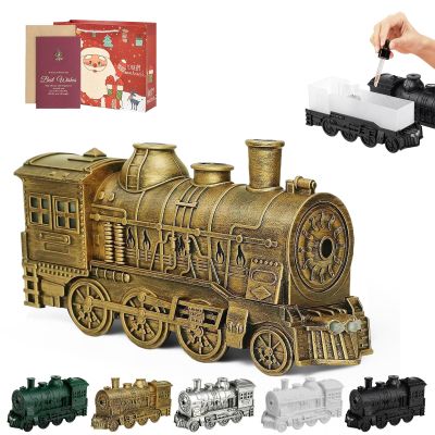 2026 New Train Oil Diffuser, 300ml Train Humidifier Aroma Diffuser, Dual Mist Outlets, Vintage Quiet Aromatherapy Diffusers with 2/8 Hours Timing Function for Bedroom Office Desk (Copper)