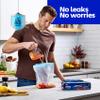 2 Gallon Freezer Storage Bags, 40 Count, Double Zipper Seal, Clear Plastic, Leak Proof, Extra Large Capacity for Bulk Storage, Meal Prep, Sous Vide view 3