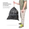 QUALIAZERO 30 Gallon Heavy-Duty Multipurpose Trash Bags: 40% Post-Consumer Recycled, Reliable Drawstring Design (100 COUNT) view 3