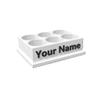 Znet3D Eye Drop Bottles Organizer & Storage 6-Slot Holder - Customize Your own Business Name - Lots of Color Options - Flush Text Style view 1