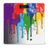 Paint Splatter Backdrop Weight Scale Digital Electronic Scales Bathroom Scale, Larg LCD Backlight Display, High Precision Measurements,Tempered Glass view 1