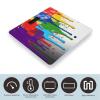 Paint Splatter Backdrop Weight Scale Digital Electronic Scales Bathroom Scale, Larg LCD Backlight Display, High Precision Measurements,Tempered Glass view 3