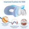 2 Packs Improved Cushion for Airtouch N30i & Airfit N30i, with Soft Fleece Fabric, Warm & Breathable, Non-Slip Nasal Pillow Mask, Replacement CPAP Supplies, Old Version - Blue (Small) view 2