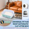 160 Count Cat Litter Box Liners Compatible with MeoWant-SCO1 & MeoWant-SCO2, Cat Litter Liners for Automatic Litter Box, Thick Heavy Duty Waste Bags with Drawstrings, 18.11" x 12.6" view 3