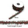10Yards Glitter Christmas Tinsel Garland Metallic Foil Thin Christmas Mini Garland for Xmas Tree Party Wedding Decorations Craft Supplies(Silver) view 3