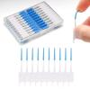 ACSKD 300PCS Dental Floss Picks,Dual-Use Interdental Brushes,Soft Silicone Brush Head Toothpicks, Tooth Picks Flossers for Teeth Braces Cleaning (Blue) view 1