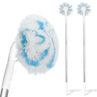 Fieploom Non-Scratch Tub Tile Scrubber Brush, 48" Long Handle (2-Pack)