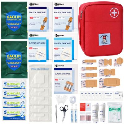 First Aid Kit for Car,Travel,Home- Includes Zip Stitch Wound Closure Strips