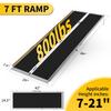 FODINGHILL 7FT Wheelchair Ramp,800 LBS Capacity Portable Wheel Chair Ramp with Shoulder Strap,Aluminum Door Threshold Ramps for Home Steps, Curbs, Doorways, Car view 2