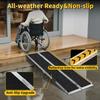 FODINGHILL 7FT Wheelchair Ramp,800 LBS Capacity Portable Wheel Chair Ramp with Shoulder Strap,Aluminum Door Threshold Ramps for Home Steps, Curbs, Doorways, Car view 4