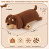 2lb Weighted Dachshund Dog Microwavable Heating Pad-16in Weighted Dachshund Dog Heating Pads for Cramps &Period Pain Relief, Heatable & Coolable Stuffed Animals Bedtime Birthday Gift for Women Kids view 3