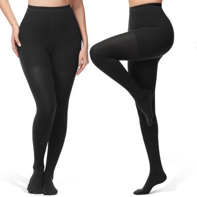 CASMON Medical Compression Pantyhose 20-30 mmHg Closed Toe Tights 2 Pairs