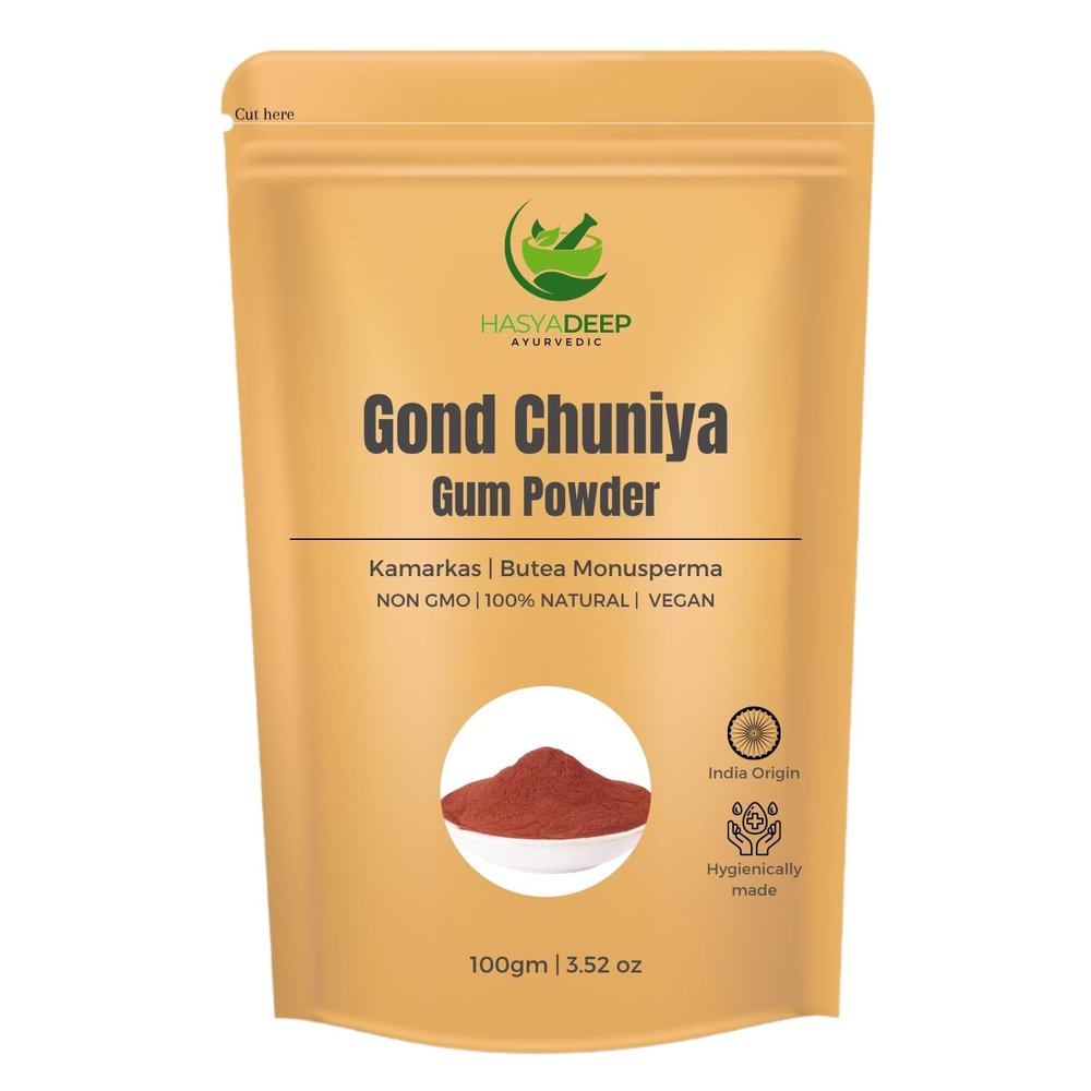 Hasyadeep Gond Chuniya Powder | Kamarkas | Lal Gond | Butea monosperma Gum (50gm/1.76oz)