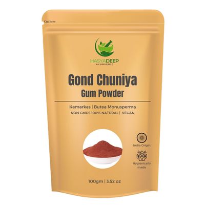Hasyadeep Gond Chuniya Powder | Kamarkas | Lal Gond | Butea monosperma Gum (900gm/31.75oz)