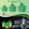 3 Pieces Lighted Gift Boxes St Patricks Day Decoration, 50 LED St. Patrick's Day Decoration Present Boxes with Green Ribbon & Shamrocks Clover Decor for Indoor Holiday Party Garden Irish Green Dcor view 2