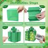3 Pieces Lighted Gift Boxes St Patricks Day Decoration, 50 LED St. Patrick's Day Decoration Present Boxes with Green Ribbon & Shamrocks Clover Decor for Indoor Holiday Party Garden Irish Green Dcor view 3