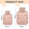 Blush Brown Rainbow Christmas Tree Hot Waterbottle with Soft Cover, 1L Water Bottle Bag for Menstrual Cramps view 3