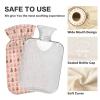 Blush Brown Rainbow Christmas Tree Hot Waterbottle with Soft Cover, 1L Water Bottle Bag for Menstrual Cramps view 4