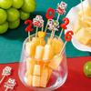 100Pack Year of the Horse Fruit Bamboo Skewers,4.7In Holiday Appetiser Toothpicks with 10 Festive Designs for New Year Party Drinks,Charcuterie & Fruit Skewers,Christmas Decoration Supplies view 4