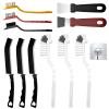 12Pcs Crevice Cleaning Brush Set, Hard Bristle Small Cleaning Brushes for Household Use with Scraper & Hook, Multi-Purpose Cleaning Tool for Kitchen, Bathroom, Grout, Corners, Tight Spaces view 1