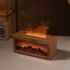 7-Color Flame Fireplace Humidifier,280ml Water Tank Capacity,Cool Mist Humidifier,3-Speed Timer,Automatic Shut-Off Protection,With Remote Control,Suitable for Home,Office and Bedroom Copper view 1