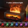 7-Color Flame Fireplace Humidifier,280ml Water Tank Capacity,Cool Mist Humidifier,3-Speed Timer,Automatic Shut-Off Protection,With Remote Control,Suitable for Home,Office and Bedroom Copper view 3