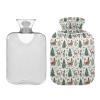 Christmas Light Grey Santa Sleigh Elf Tree Hot-Water Bottle with Soft Cover, 1L Hot Compresses for The Body for Arthritis view 2