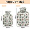 Christmas Light Grey Santa Sleigh Elf Tree Hot-Water Bottle with Soft Cover, 1L Hot Compresses for The Body for Arthritis view 3