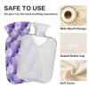 Purple Christmas Ornament Pattern Hot Bottle Water Bag with Soft Cover, 1L Water Bags for Neck Shoulder Warmer view 4