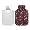 Blush Little Flowers Hot Bottle Water Bag with Soft Cover, 1L Warm Compress for Pain Relief view 2