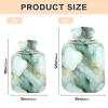 Marble White Green Hot-Water Bottle with Soft Cover, 1L Hot Compress Bag for Hot and Cold Therapies view 3