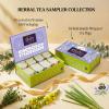 Adanim Bio Vitality Organic Herbal Tea Sampler Variety Pack Gift Box Caffeine Free 8 Flavors Assorted Wellness Tea Set 64 Individually Wrapped Tea Bags Gift Set for Women Mothers Day Gifts for Mom view 3