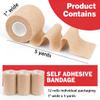 12 Pack Self-Adhesive Athletic Bandage Wrap 1 Inch x 5 Yards Black Elastic Cohesive Sports Tape Breathable for Wrist, Ankle, Knee Support - Ideal for Athletics, Workouts & Injury Recovery view 2