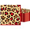40Pcs Cheetah Print Napkins 6.5 x 6.5 Inches Red Cheetah Birthday Decorations Lunch Dinner Napkins Disposable for Safari Animal Leopard Themed Decorations Birthday Baby Shower Party Supplies view 1