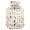 Christmas Pattern Silver Hot Water Bottle with Soft Cover, 1L Warmer Bag for Hot and Cold Therapies view 1