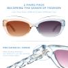 LADEESSE Reading Sunglasses for Women - Stylish Bifocal Sunglasses with Readers Built-in - UV400 Protection - 2 Pack +2.75 view 2