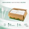 Plasticpro Silverware Cutlery Combo Set 500 Plastic Teaspoons & 500 Plastic Forks Medium Weight Disposable Silverware White (1000 Count Total) view 4
