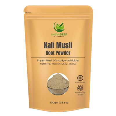 Hasyadeep Kali Musli Powder | Curculigo orchioides | Musli Black | Siyah Musli (100gm/3.52oz)