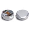 Medicine Box 3 Compartment Pill Box Cow Deer Trees Christmas Printed Round Multi Function Pill Box for Vitamins Fish Oil view 3