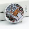 Medicine Box 3 Compartment Pill Box Cow Deer Trees Christmas Printed Round Multi Function Pill Box for Vitamins Fish Oil view 4