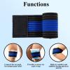 4-Pack Ice Pack Strap,Resuable,Stretchable- 35.5"x3" Adjustable Hook and Loop Elastic Holder & Extender Belt for Secure Ice Pack Wrap, Black and Blue view 3