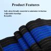 4-Pack Ice Pack Strap,Resuable,Stretchable- 35.5"x3" Adjustable Hook and Loop Elastic Holder & Extender Belt for Secure Ice Pack Wrap, Black and Blue view 4