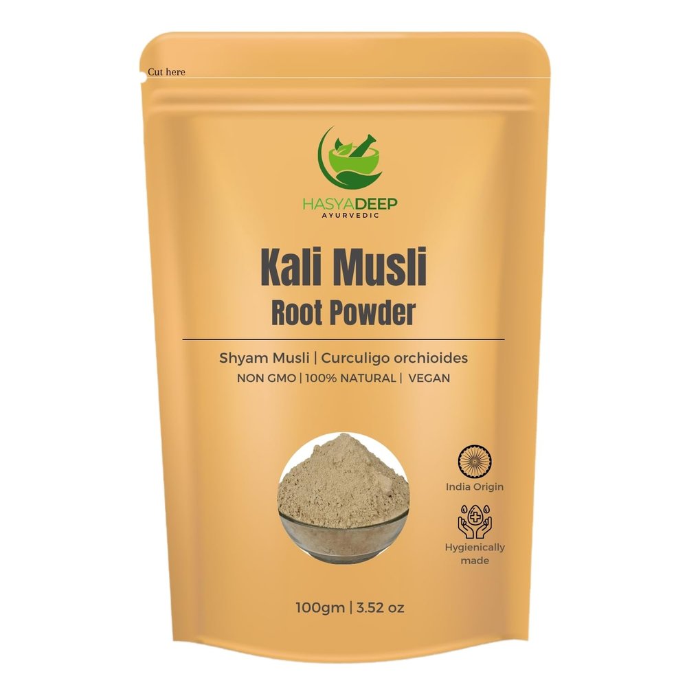 Hasyadeep Kali Musli Powder | Curculigo orchioides | Musli Black | Siyah Musli (450gm/15.87oz)
