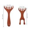 SOIMISS 2pcs Natural Wood Scalp Massager Five-Tooth Meridian Massage Comb for Deep Relaxation Handheld Spa Tool for Face Neck and Scalp Stress Relief Portable Gua Sha Scraping Comb view 2