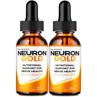 Neuron Gold Drops, Premium Neuron Gold for Neuropathy & Nerve Health Support Supplement Droppers - Maximum Strength, All Natural Ingredients, NeuronGold for Overall Health & Wellness Reviews (2 Pack)