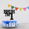 Bruh I'm 1 Cake Topper Happy One Years Old Birthday Cake Decor,Cheer to 1st Black Bruh Its My Birthday Theme For Boys Kids Party Decorations Supplies view 3