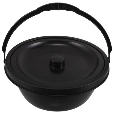 Toilet Commode Bucket for Seniors - Wheelchair Toilet Bed Pan with Lid - Adult Bedside Potty Chamber Pot for Disabled Home and Hospital Use 11.20X11.20X4.72"